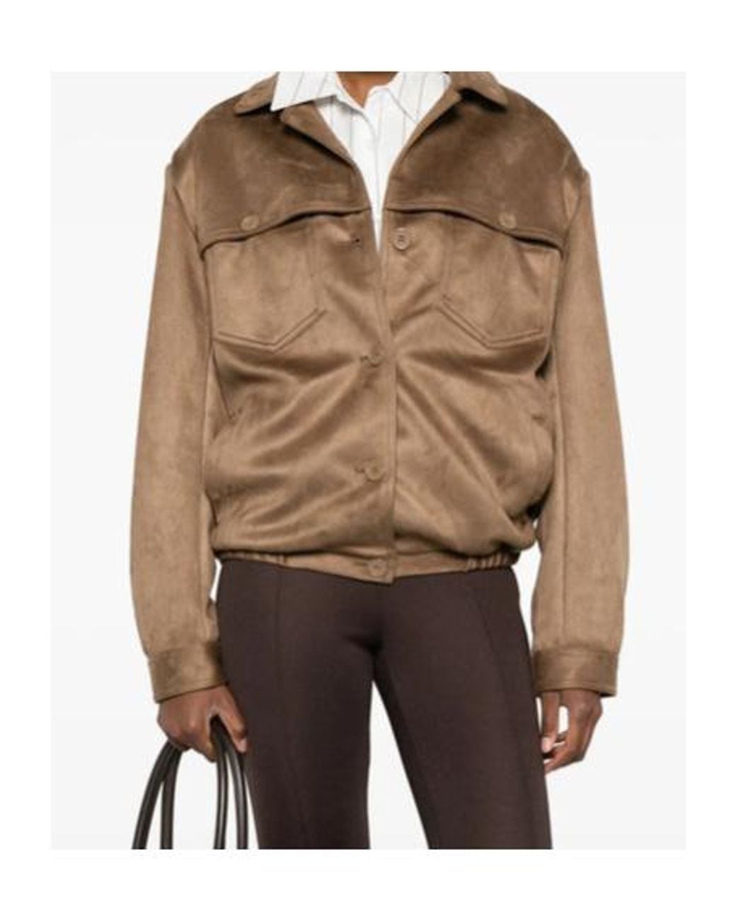 Frankie Shop Brown Long-Sleeved Casual Jacket