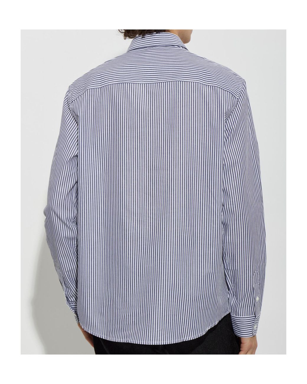 A.P.C. Purple Cohsd Striped Shirt for men