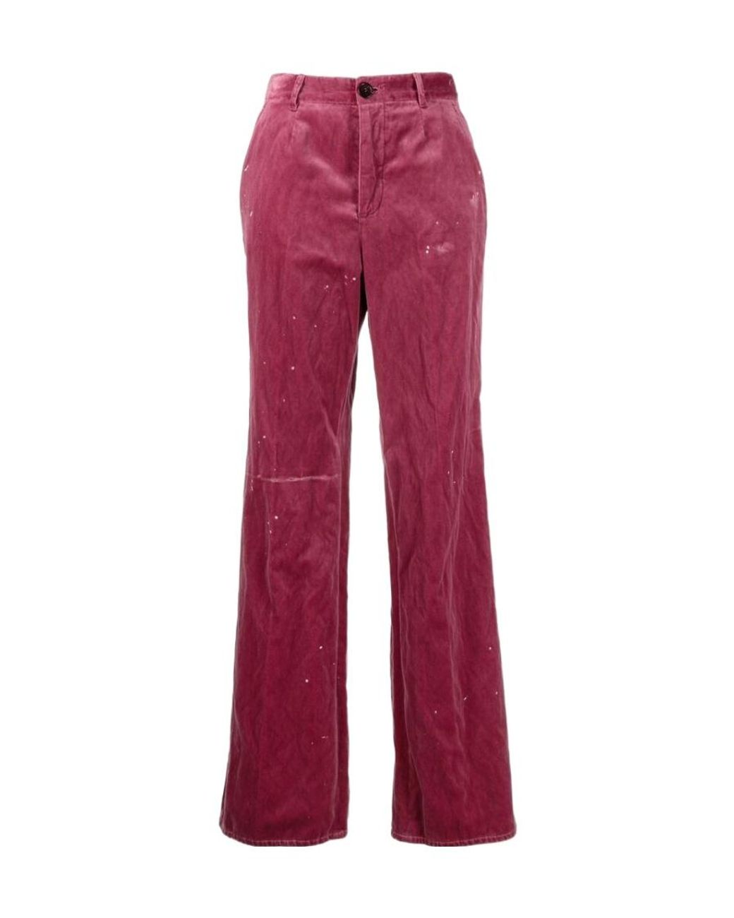 DSquared² Logo Embroidered Velvet Trousers