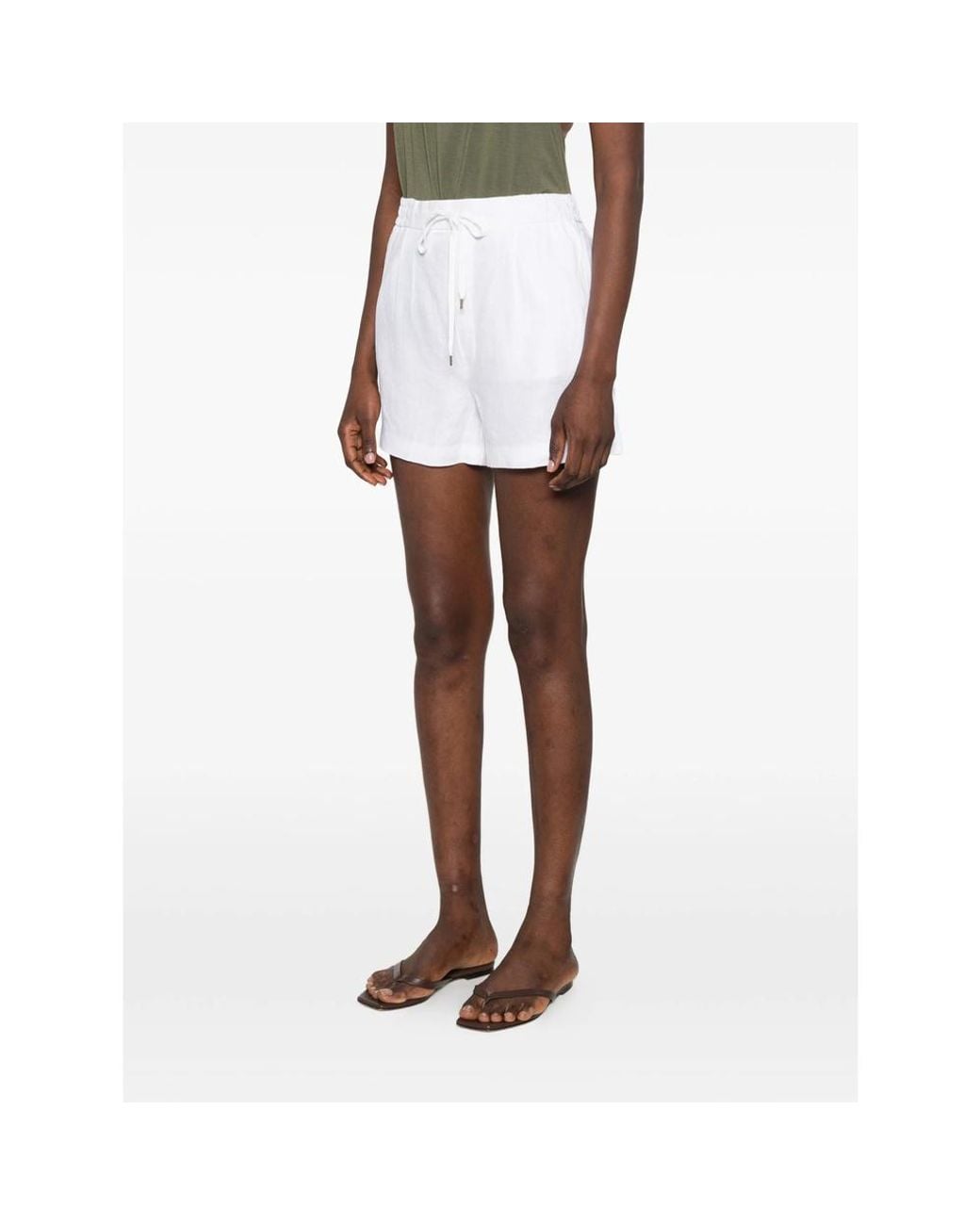 Polo Ralph Lauren White Drawstring Bermuda Shorts