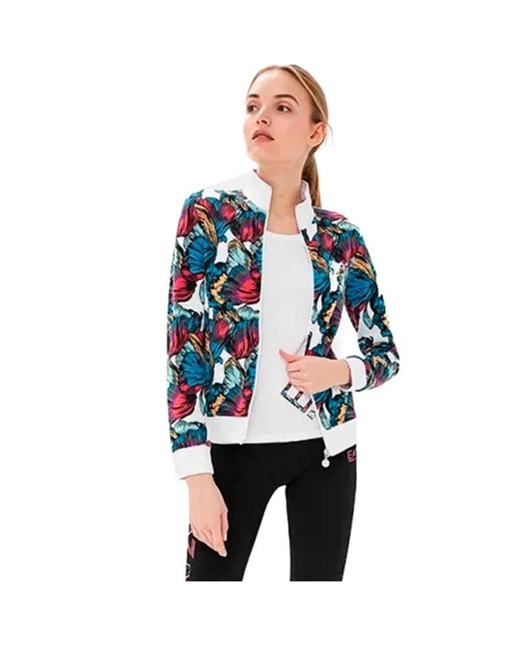 EA7 Blue Logo Details Casual Jacket
