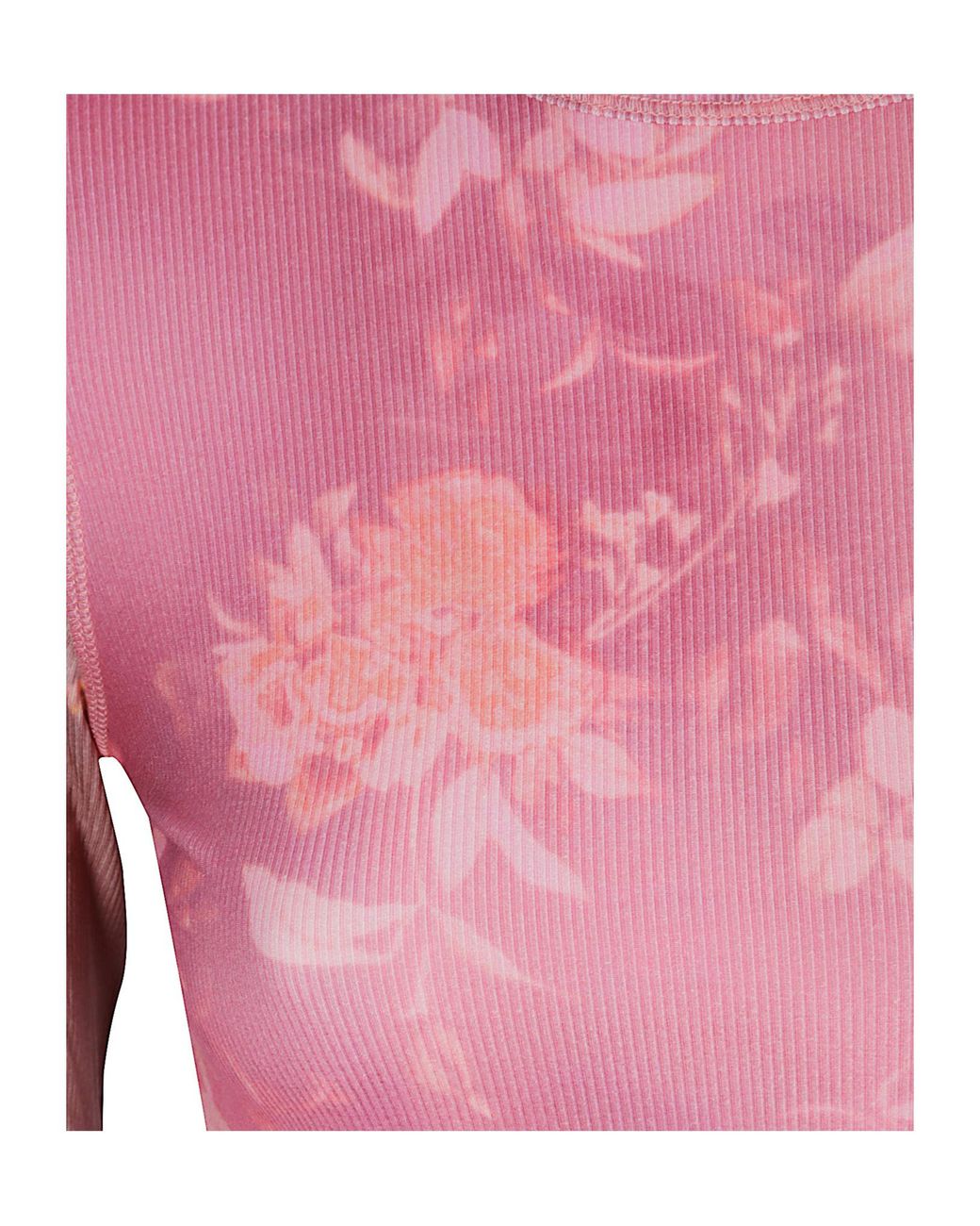 DIESEL Pink T-Moky Floral Printed Long Sleeved Ribbed Top