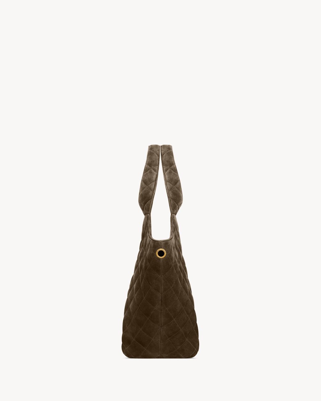 Saint Laurent Brown Icare Quilted Medium Tote Bag