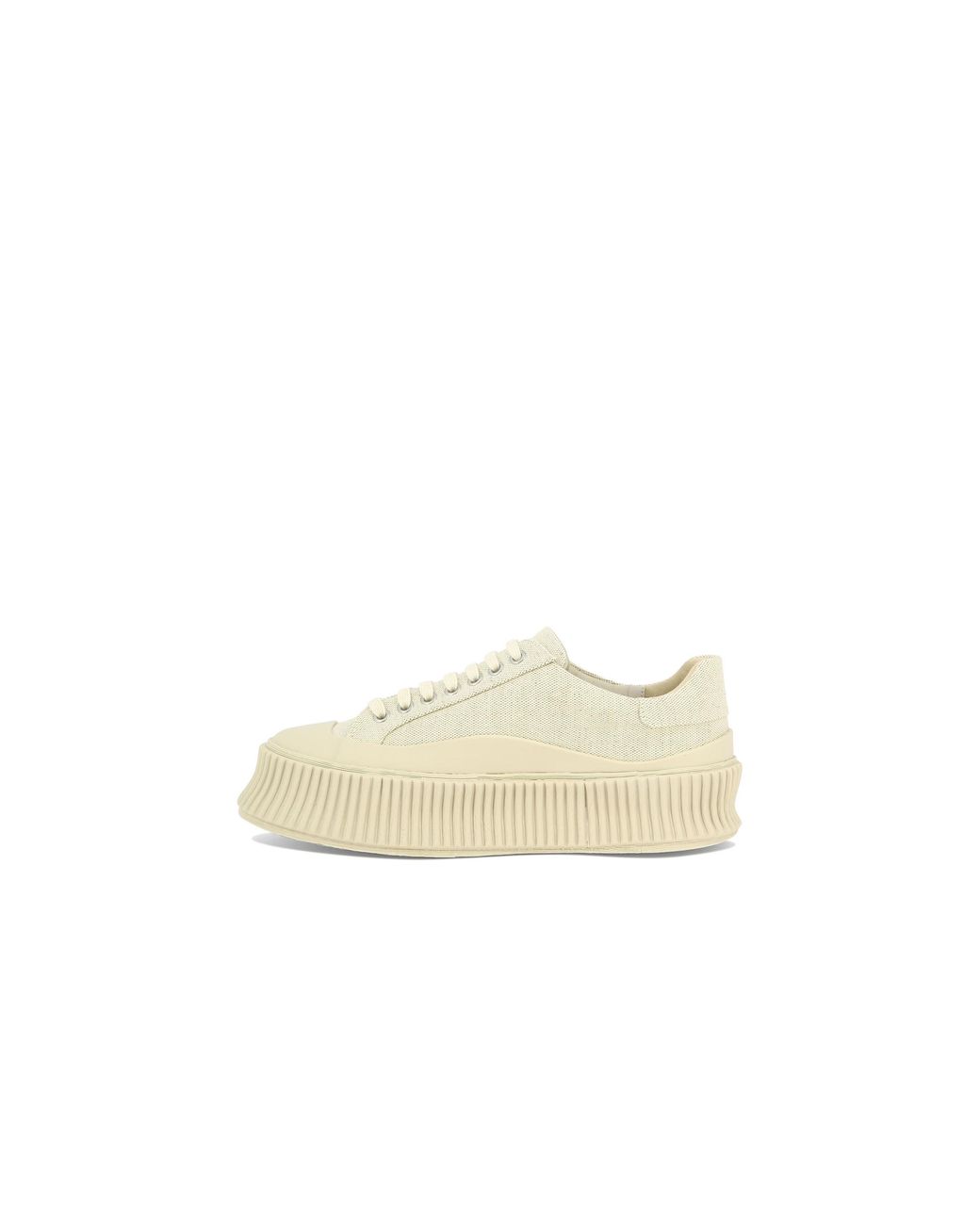 Jil Sander White Panelled Round-Toe Sneakers