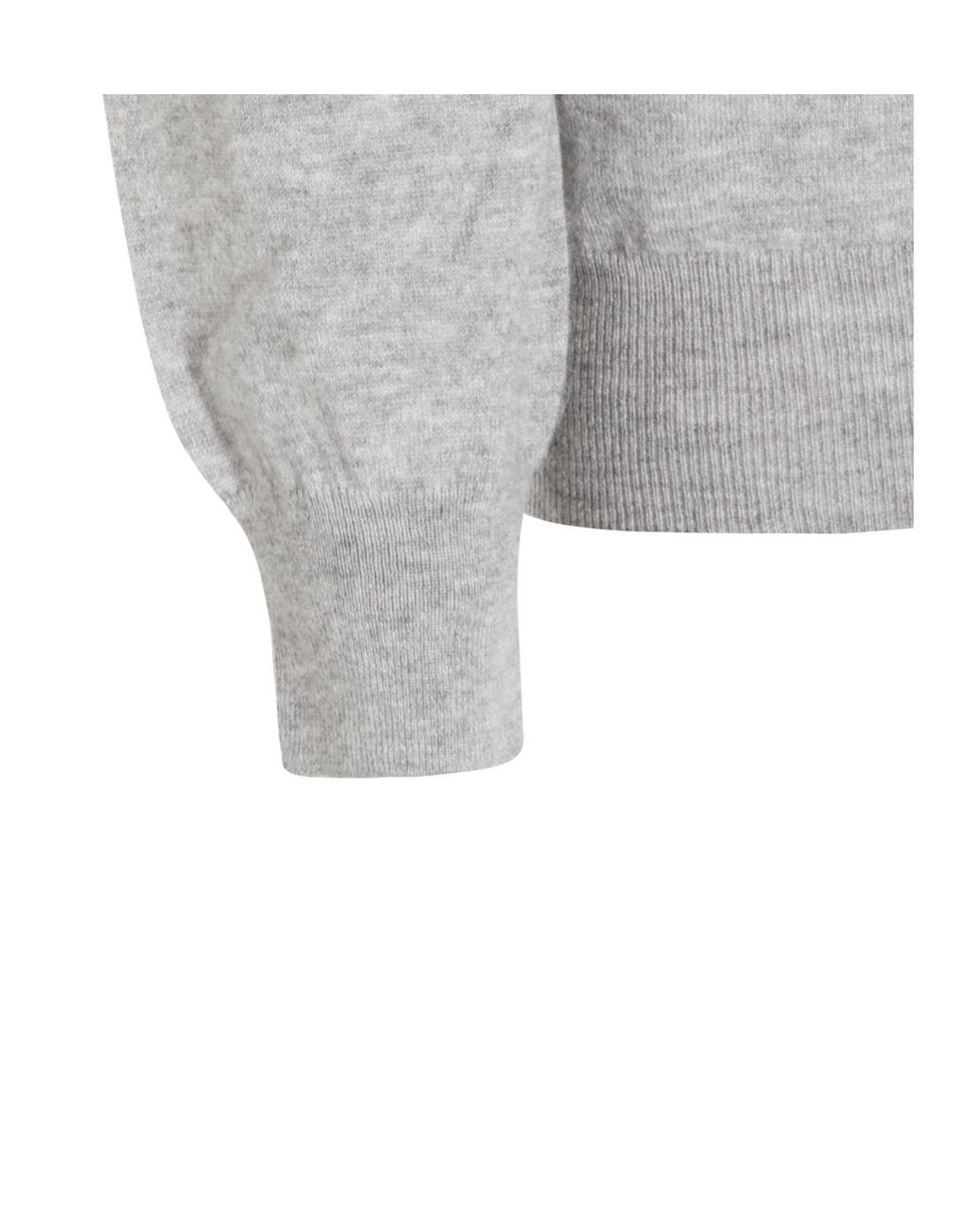 Canali Gray Crew-Neck Knitted Sweater for men