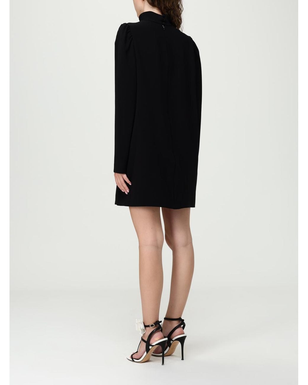 Max Mara Blue Embassy High Neck Long-Sleeved Dress