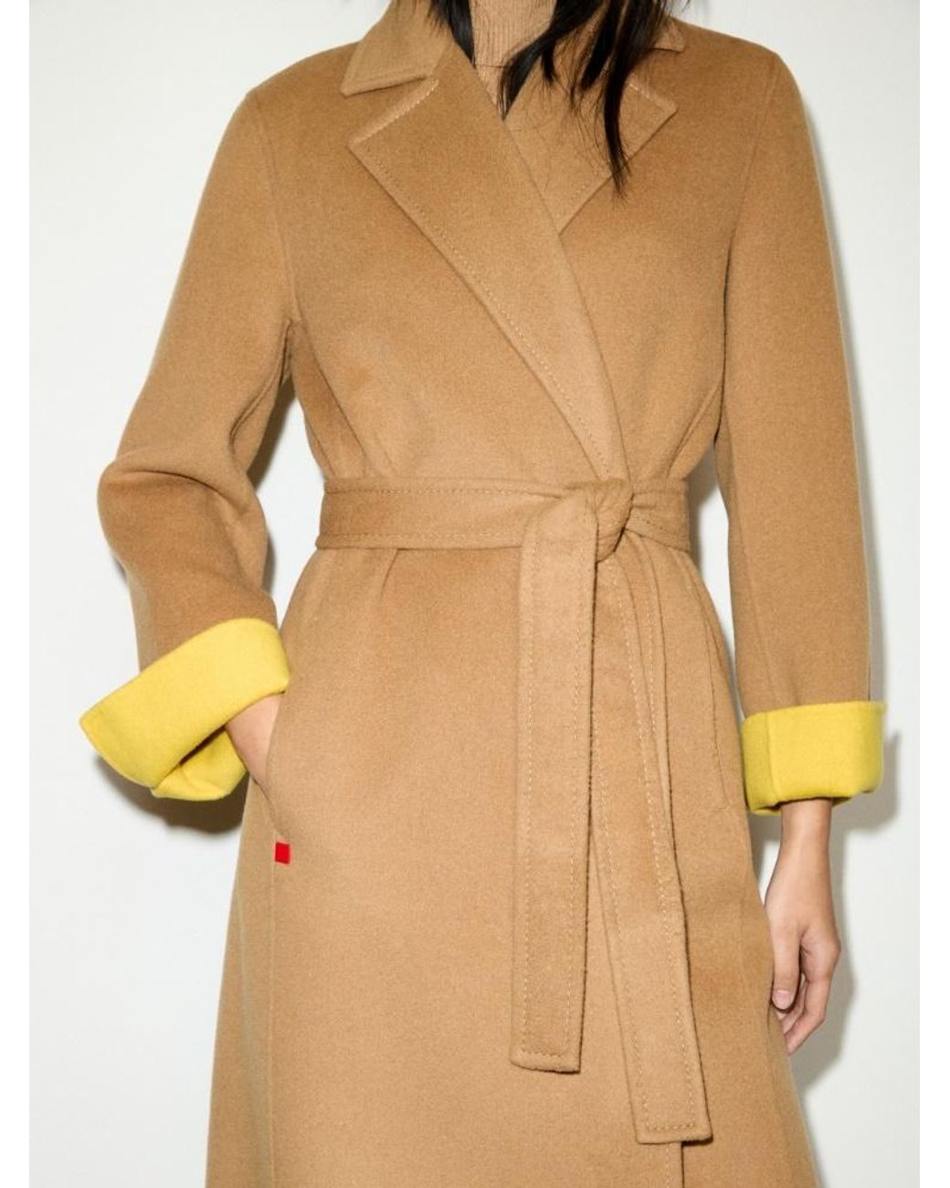 MAX&Co. Natural Longrun Double-Woven Wool Coat