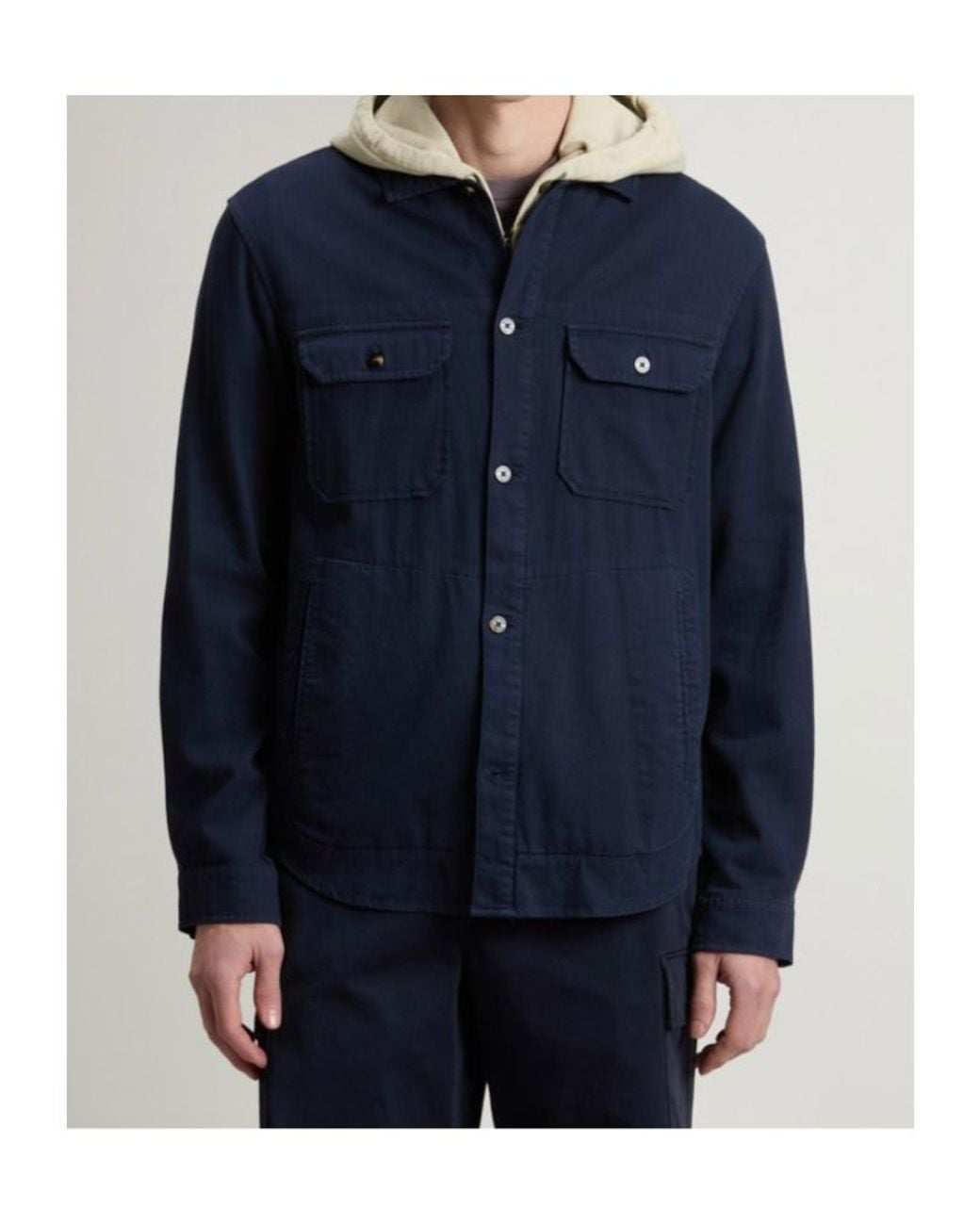 Woolrich Blue Safari Overshirt for men