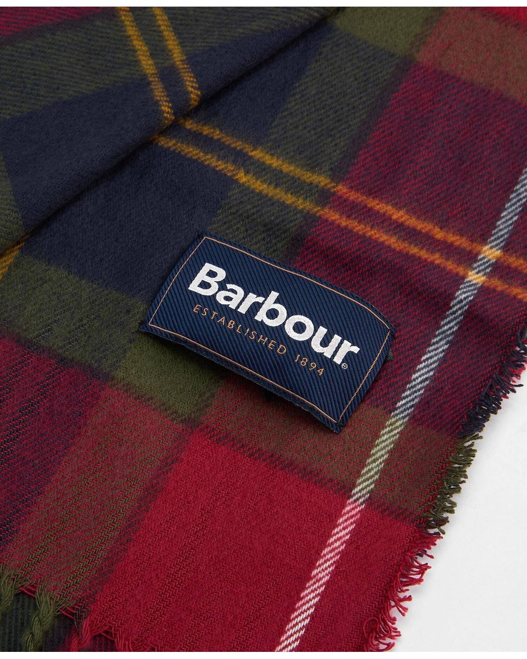 Barbour Red Tartan Scarf (Set Of Two) for men