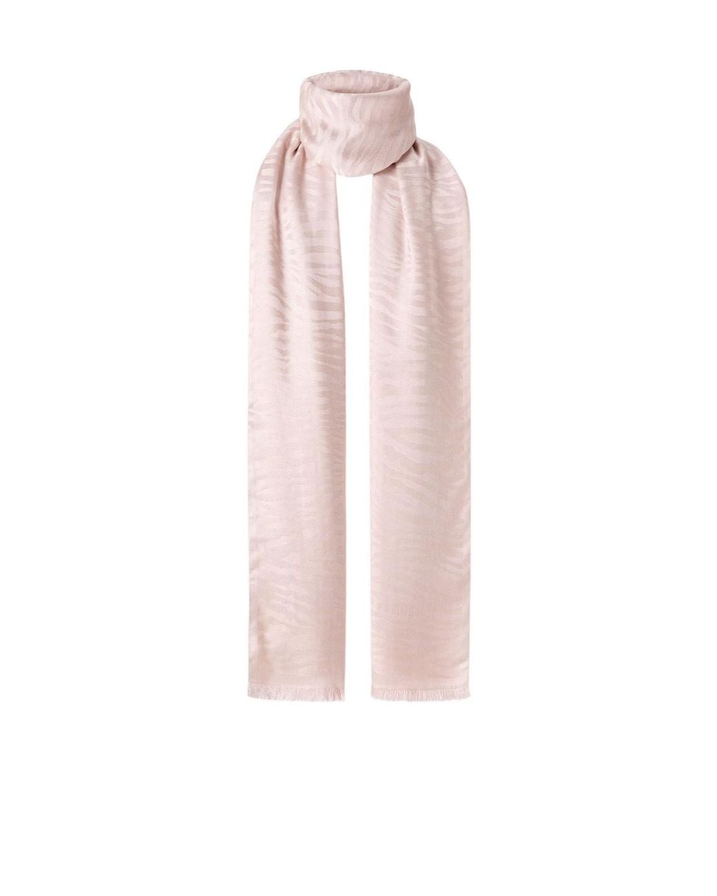 Fendi Pink Tiger Animalier Jacquard Silk And Cashmere Stole