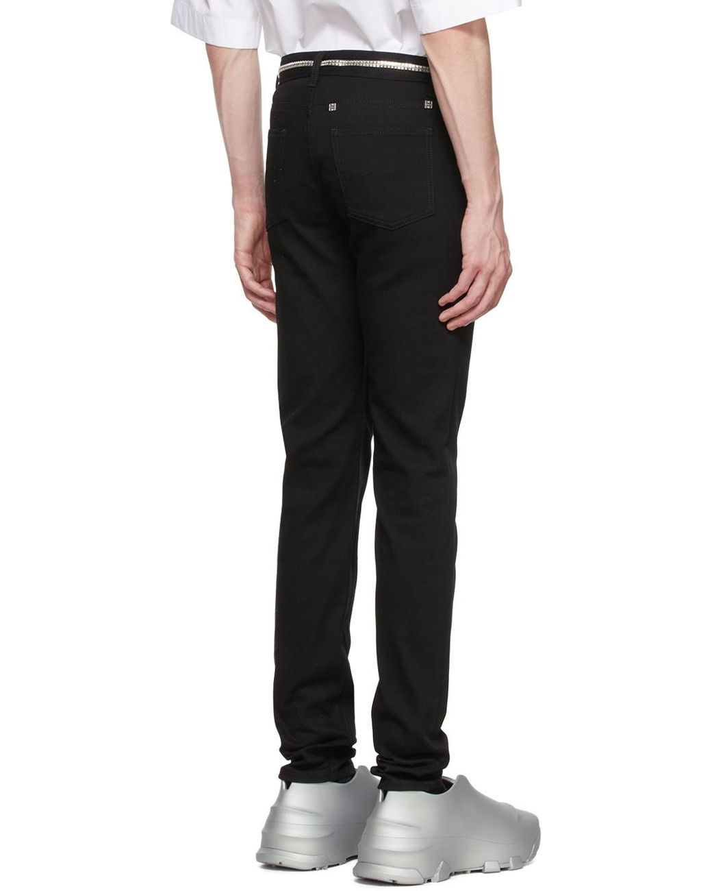 Givenchy Black 4G Embellished Skinny Jeans for men
