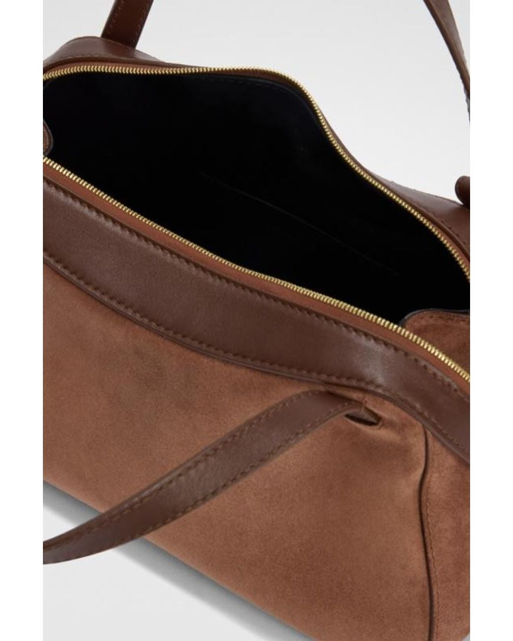 Jil Sander Brown Structured Tote Bag