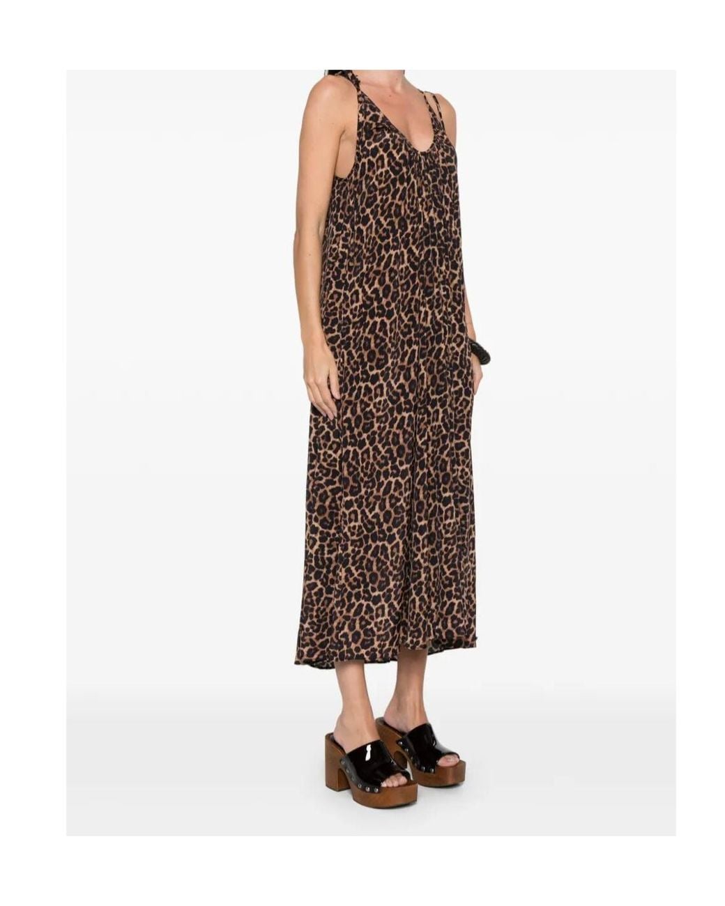 Anine Bing Brown Printed Sleeveless Dress