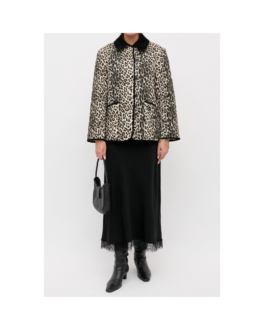 Rixo Gray Earla Short Puffer Jacket