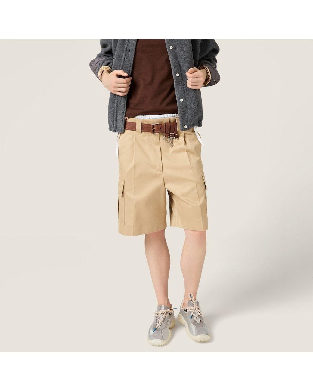 Miu Miu Natural Chino Bermudas