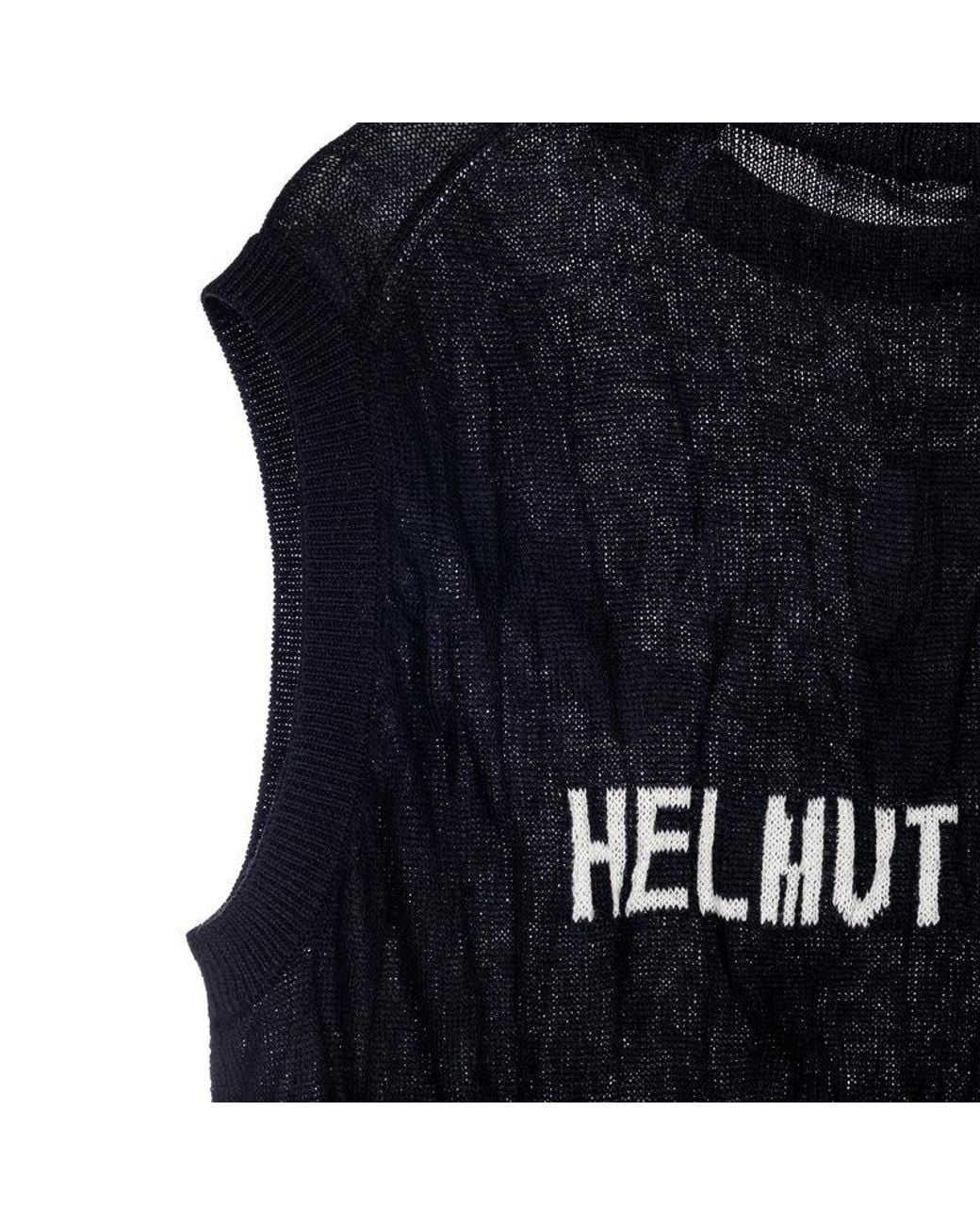 Helmut Lang Blue Round-Neck Vest