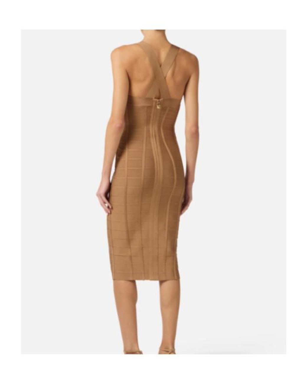 Elisabetta Franchi Brown Midi Dresses