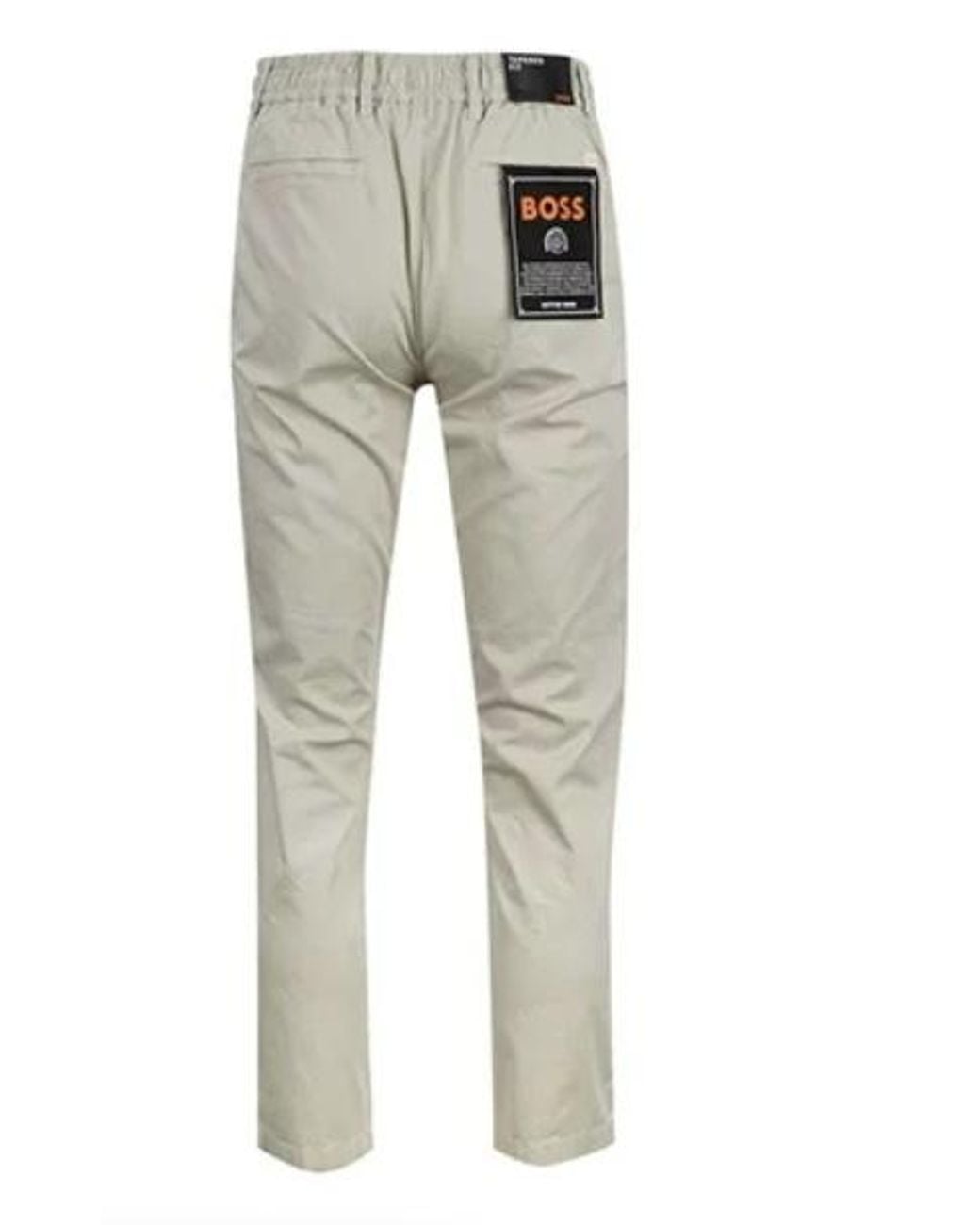 Boss Gray Elasticated-Waist Trousers for men