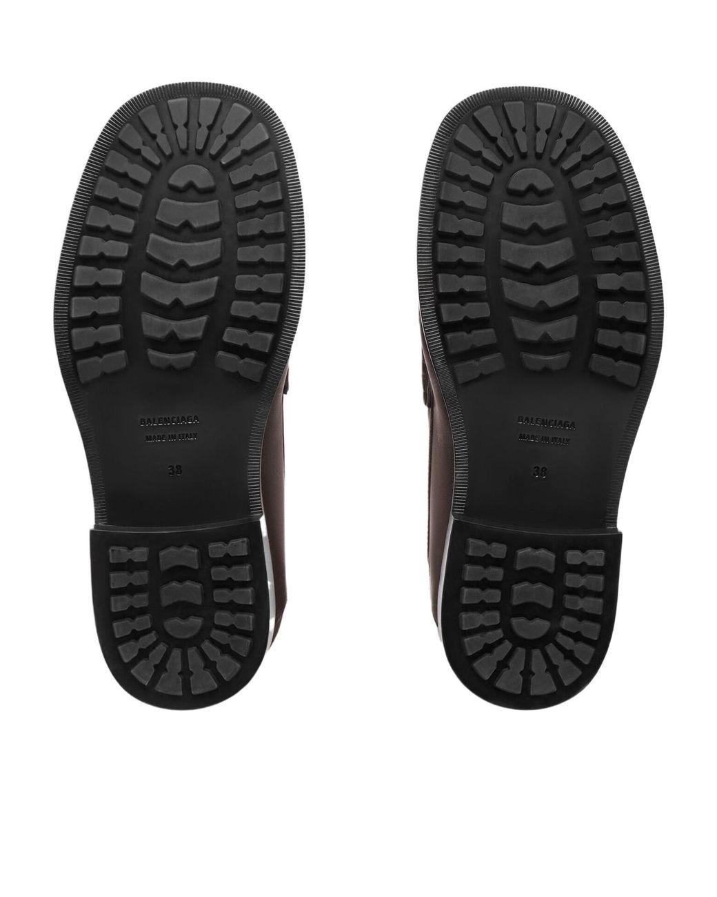 Balenciaga Brown Comfy Logo Plaque Loafers