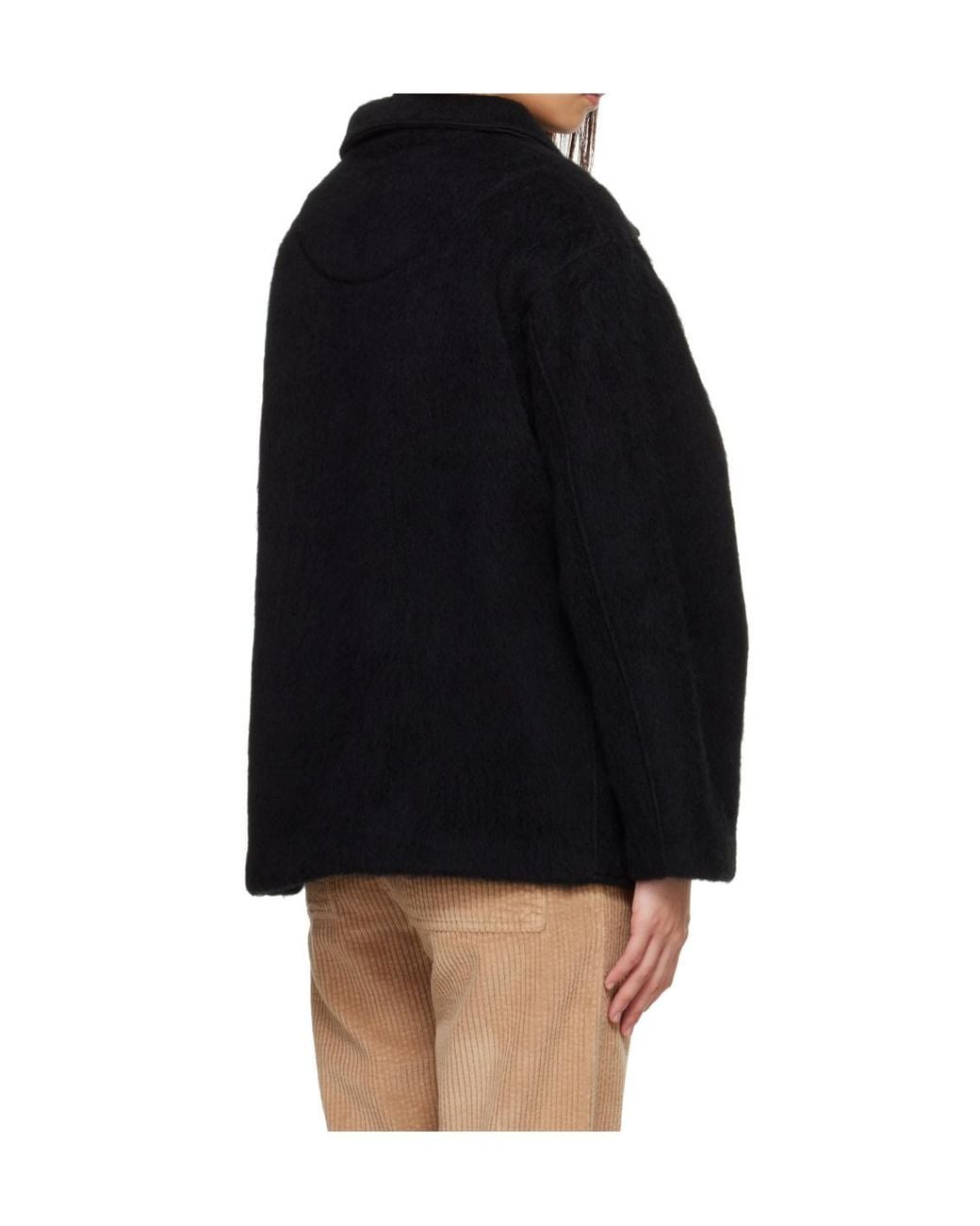 Baserange Black Single-Breasted Jacket