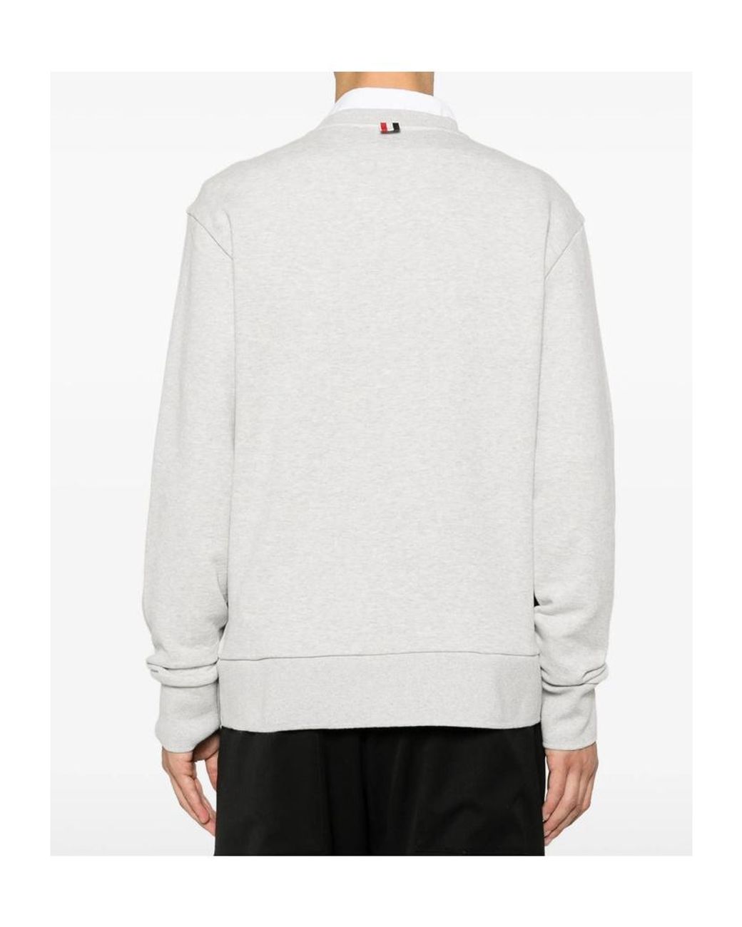 Thom Browne Black Colorblock 4 Bar Sweatshirt for men