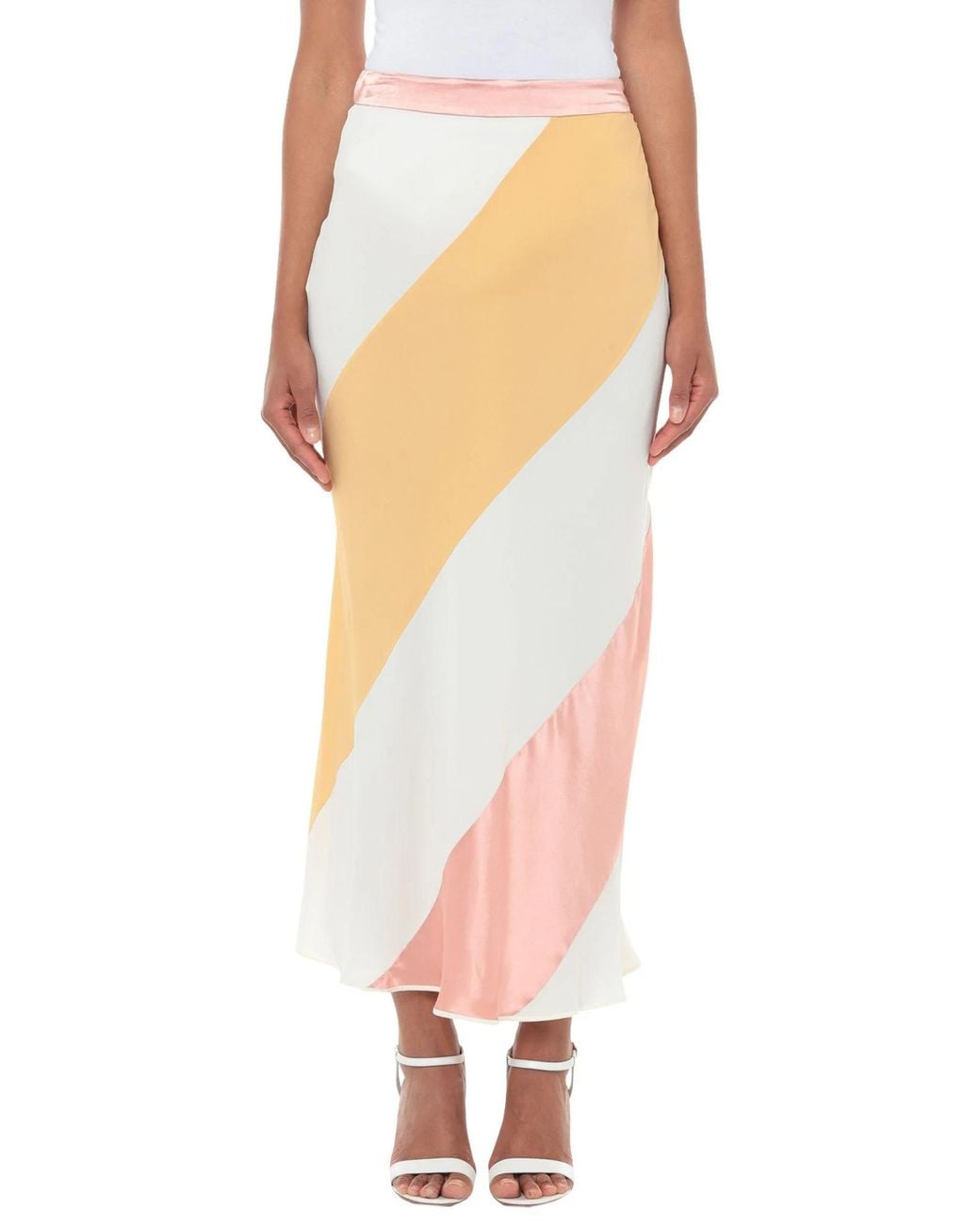 Marni Pink Apricot Maxi Skirt Acetate, Silk, Viscose