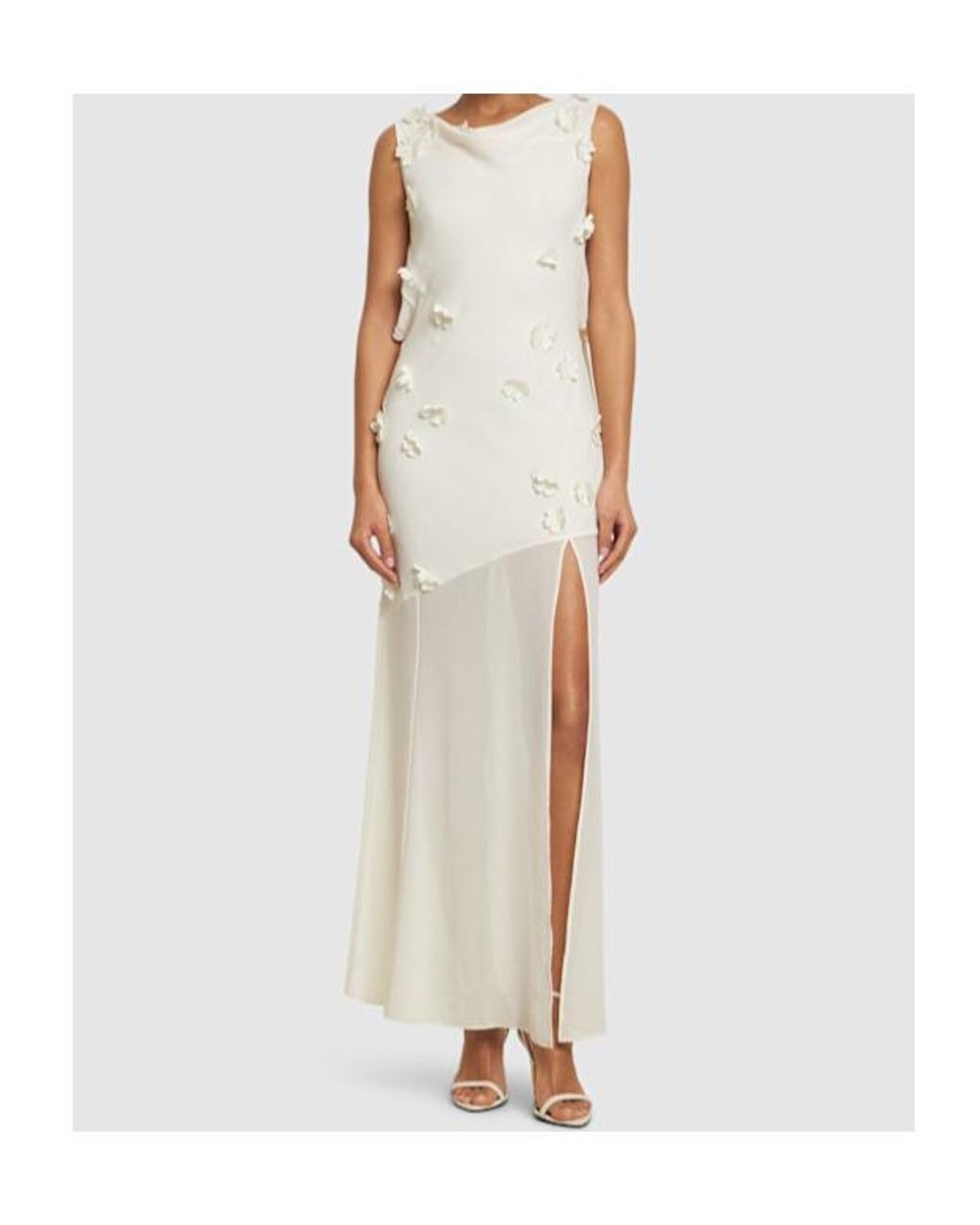 ROTATE BIRGER CHRISTENSEN White Flower Embroidery Dress
