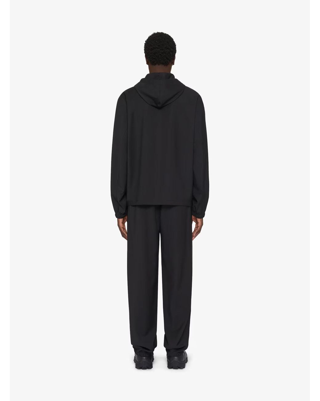 Givenchy Black 4G Plaque Zip-Up Hoodie for men