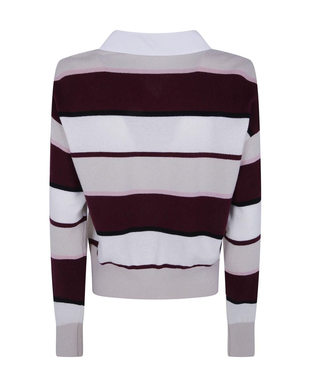 Mrz Multicolor Oversized Long Sleeves Polo Neck Sweater