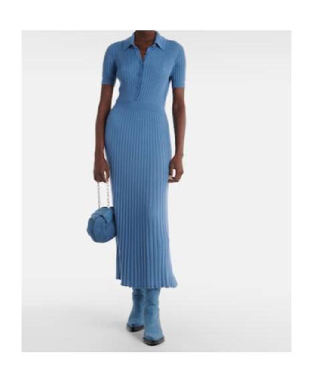 Gabriela Hearst Blue Capitana Cowboy Boots
