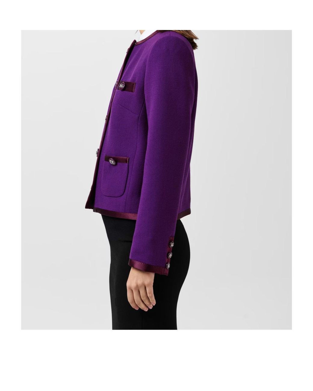 Dolce & Gabbana Purple Cropped Jacket