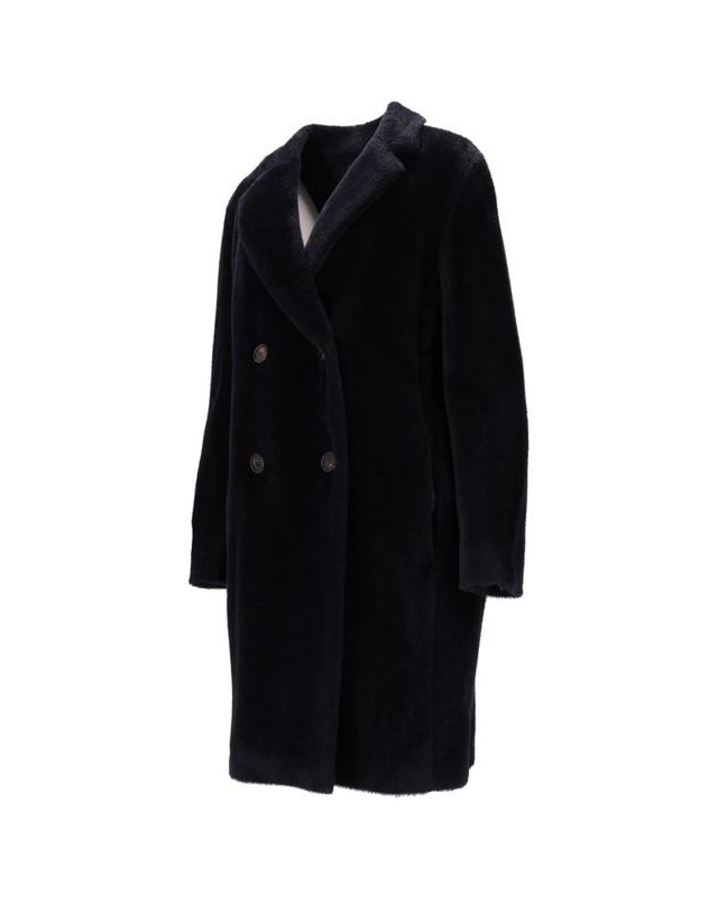 Max Mara Black 'S Roseto Double Breasted Coat