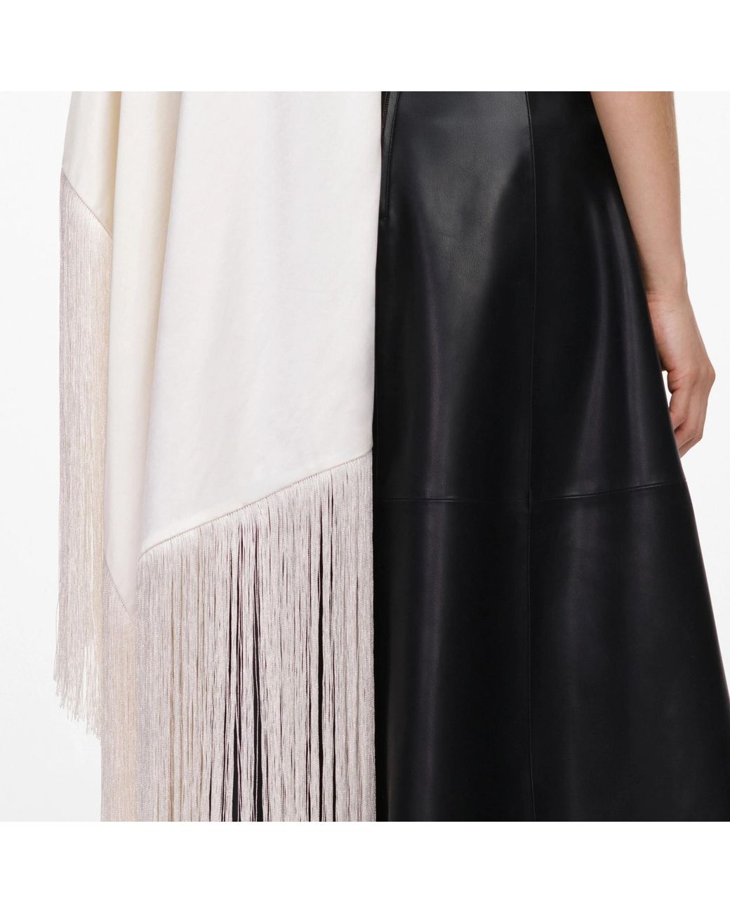 Self-Portrait Black Tasseled Scarf-Style Top