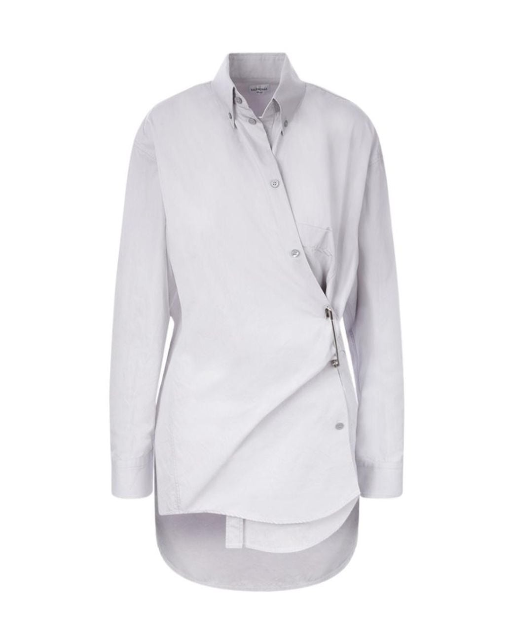 Balenciaga White Cotton Wrapped Shirt