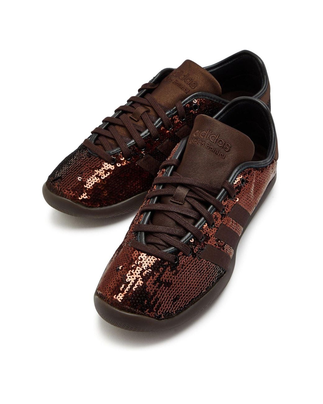 Adidas Originals Brown Sequin Low-Top Trainers