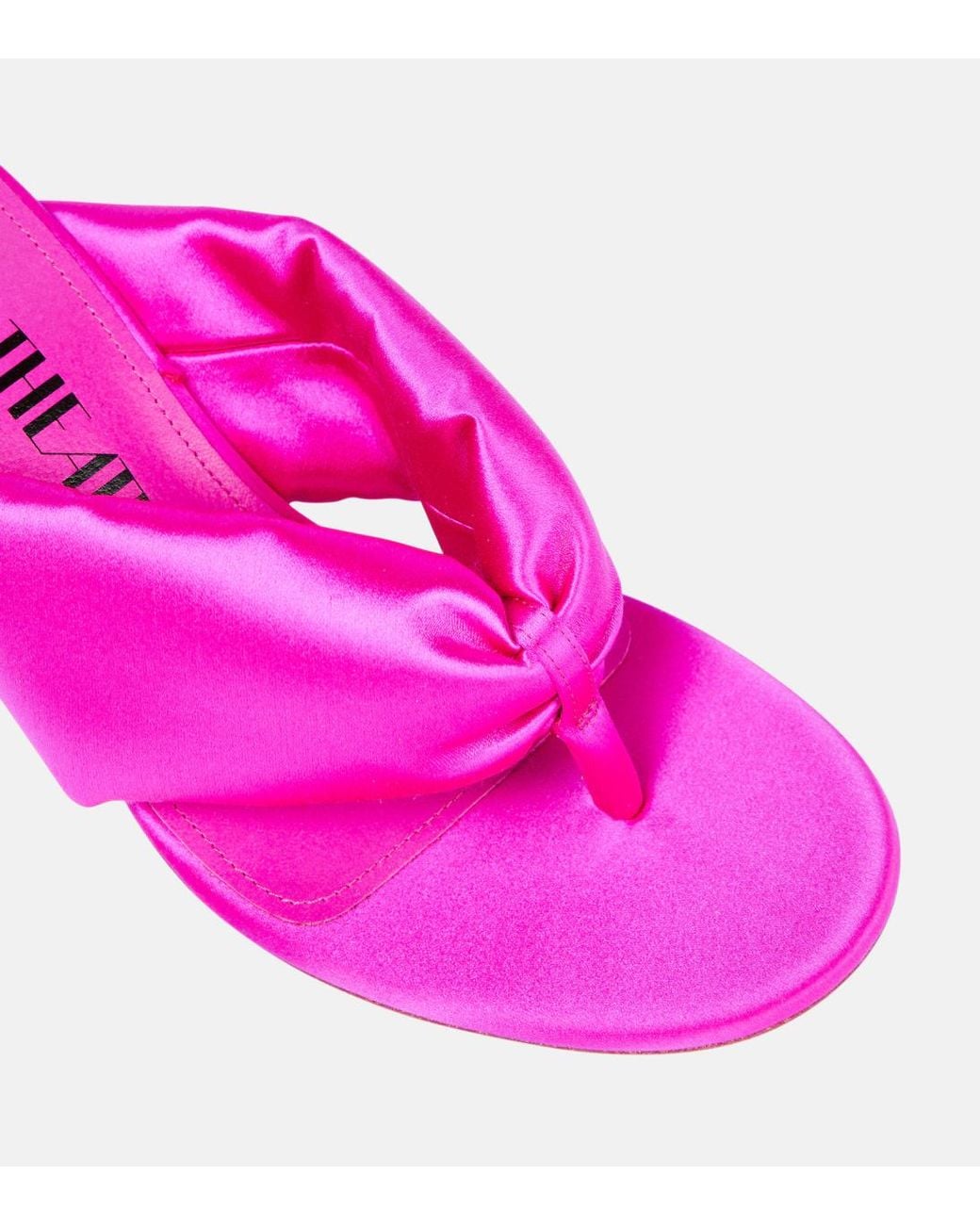 The Attico Pink Rem Satin High-Heeled Sandals