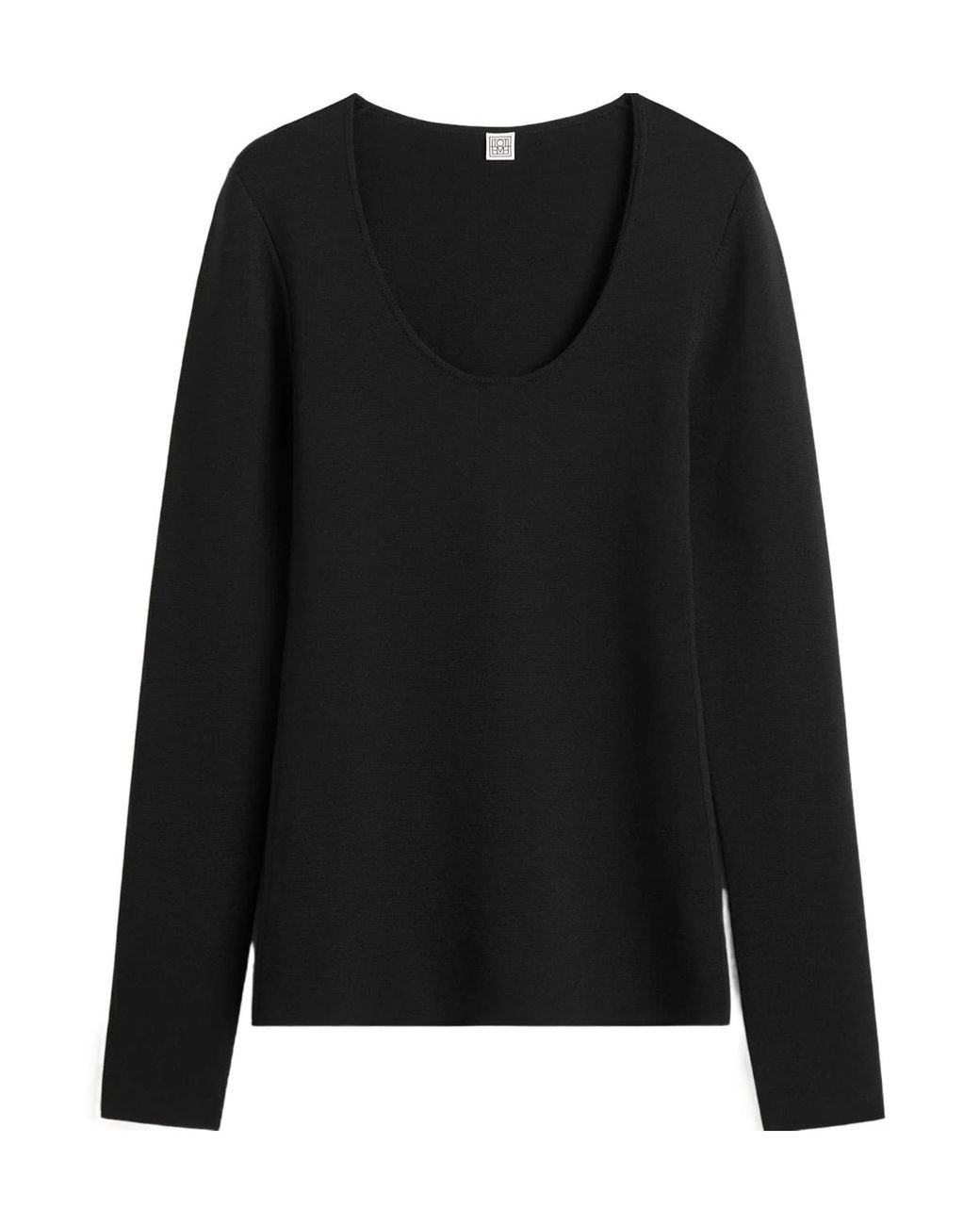 Totême Black Totême Scoop Neck Knitted Top