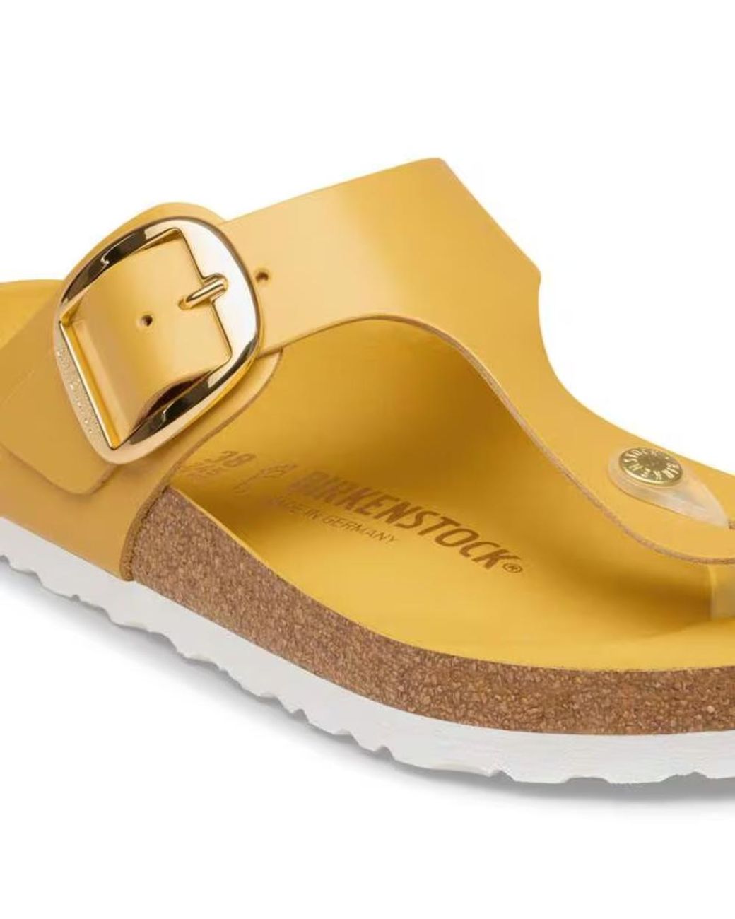 Birkenstock Yellow Gizeh Big Buckle Sandals