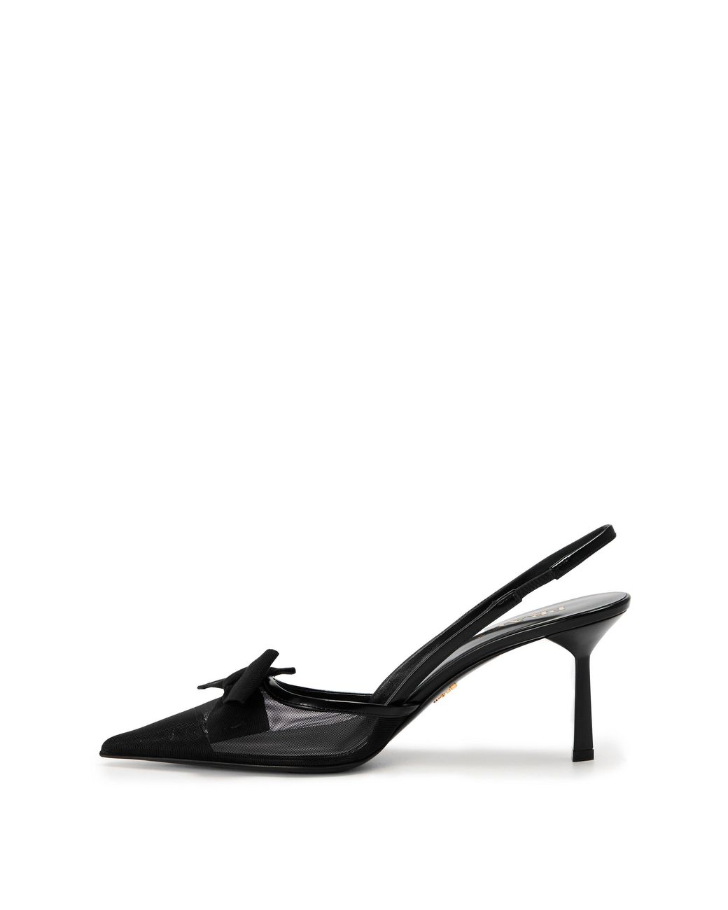 Prada Black Bow Slingbacks
