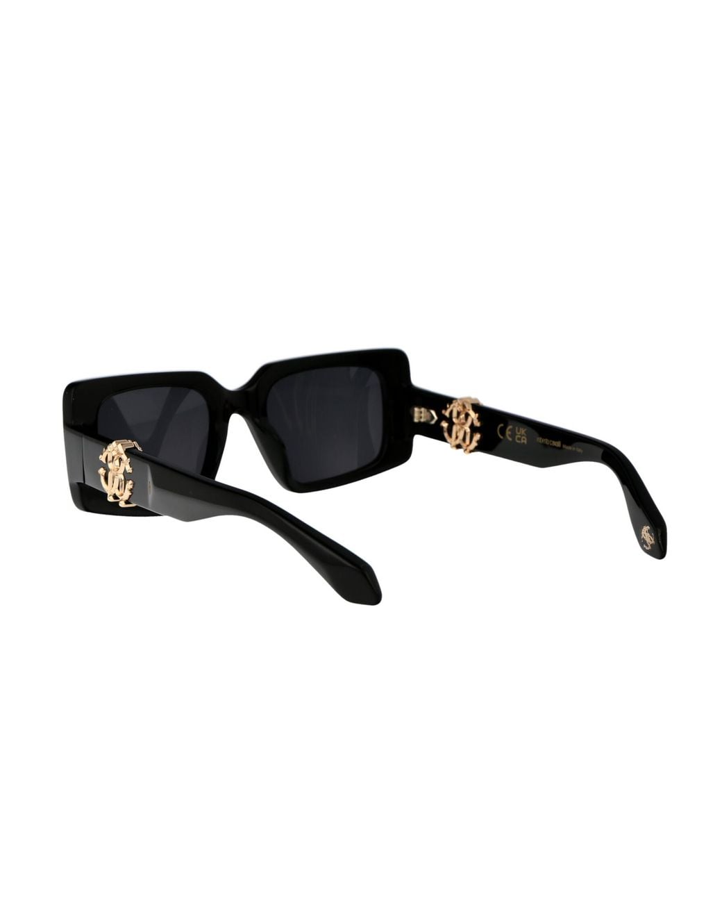 Roberto Cavalli Black Rectangular Frame Full Rim Sunglasses