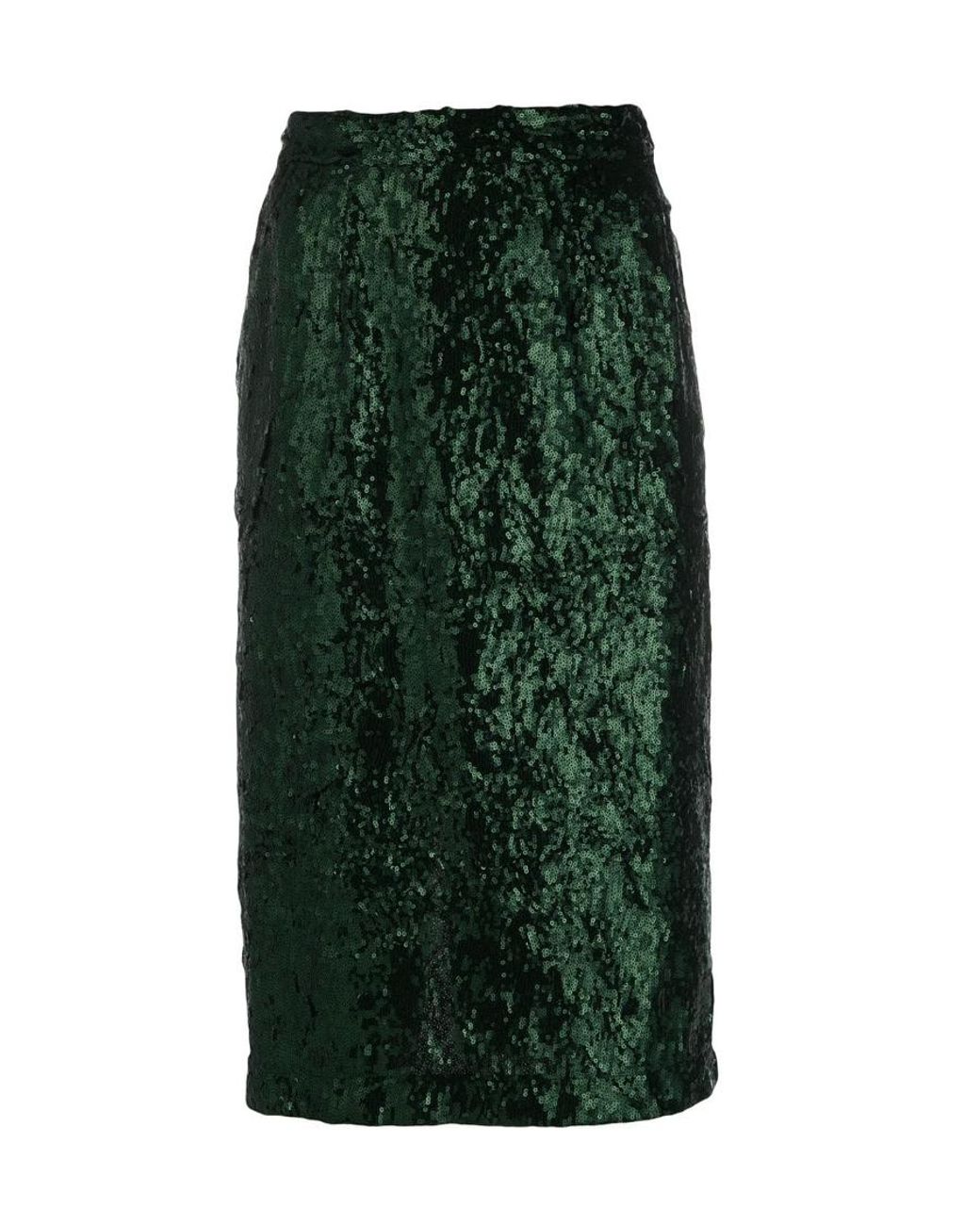 N°21 Green Sequined Pencil Skirt
