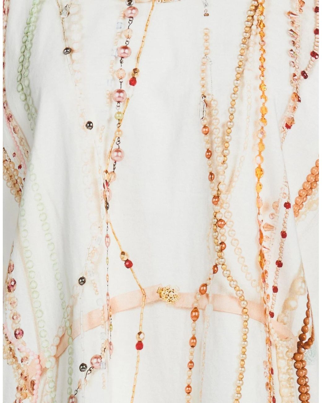 MM6 by Maison Margiela White Printed T-Shirt