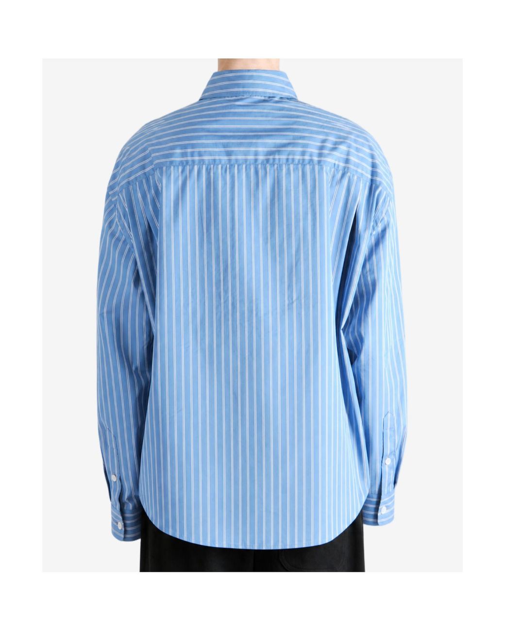 Marni Blue Striped Long-Sleeve Shirt for men