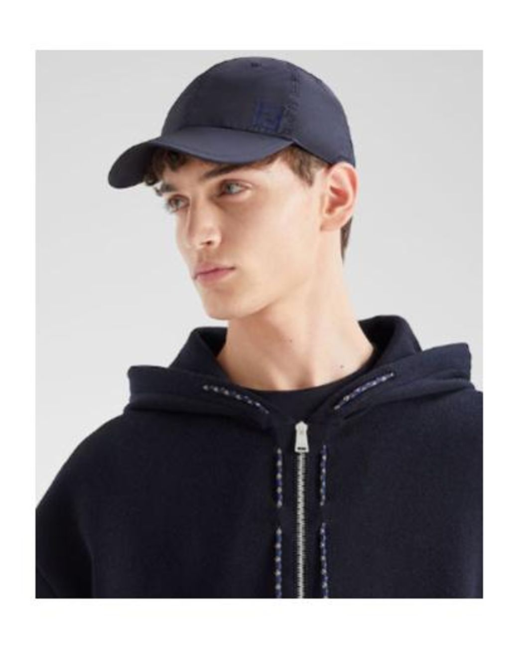 Fendi Blue Ff Embroidered Baseball Cap for men