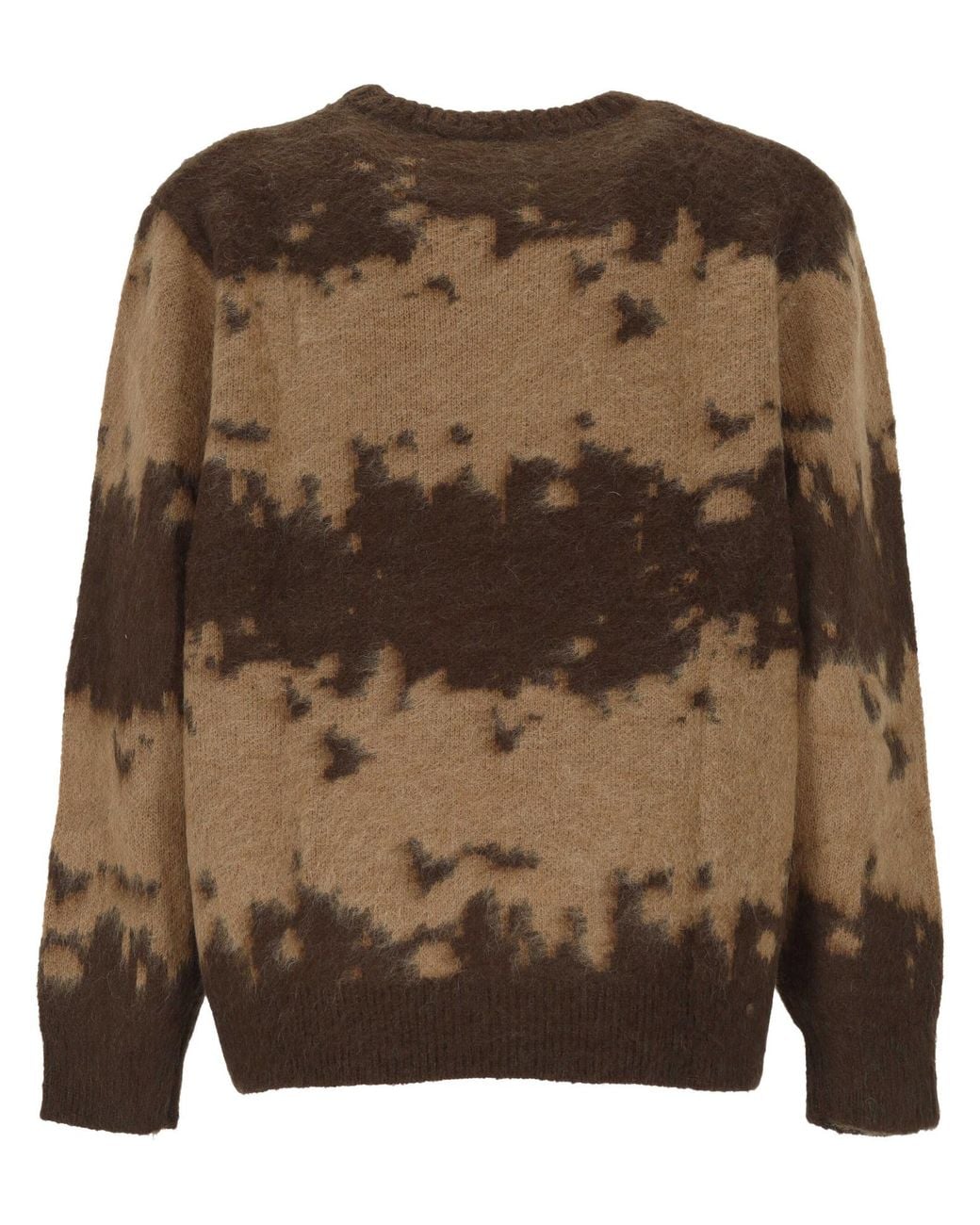 Gramicci Brown Splatter-Print Crew-Neck Sweater for men