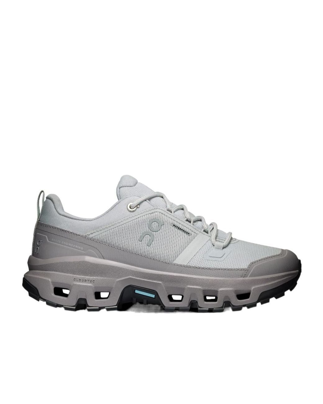 On Shoes Gray Cloudrock Low Waterproof Sneakers