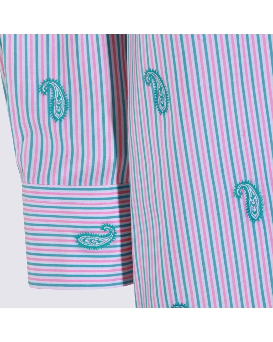 Etro Purple Striped Paisley Shirt