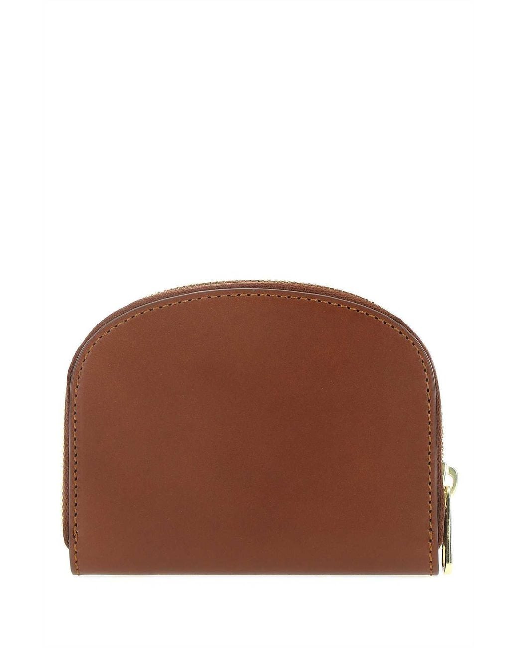 A.P.C. Brown Demi Lune Compact Wallet