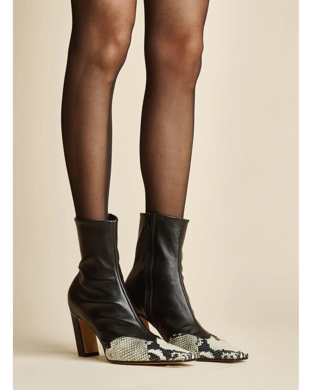 Khaite Black Nevada Stretch High Boots