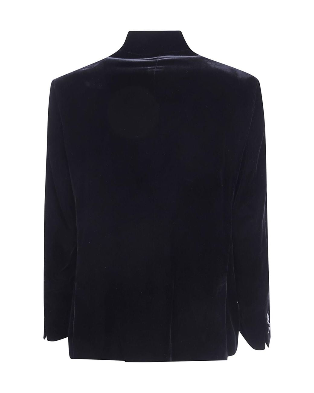 Giorgio Armani Blue Single-Breasted Mandarin Blazer for men